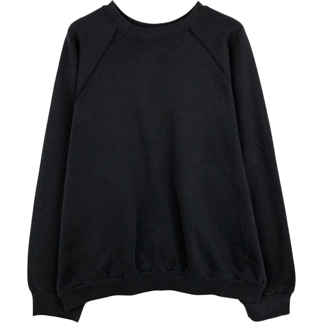 90'S TULTEX Plain Blank Sweatshirt, Made in USA, Men's XXL equivalent, Vintage cotton black type Vintage Second Hand