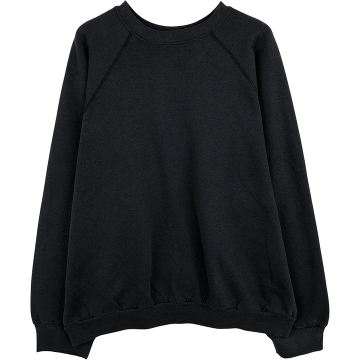 90'S TULTEX Plain Blank Sweatshirt, Made in USA, Men's XXL equivalent, Vintage cotton black type Vintage Second Hand