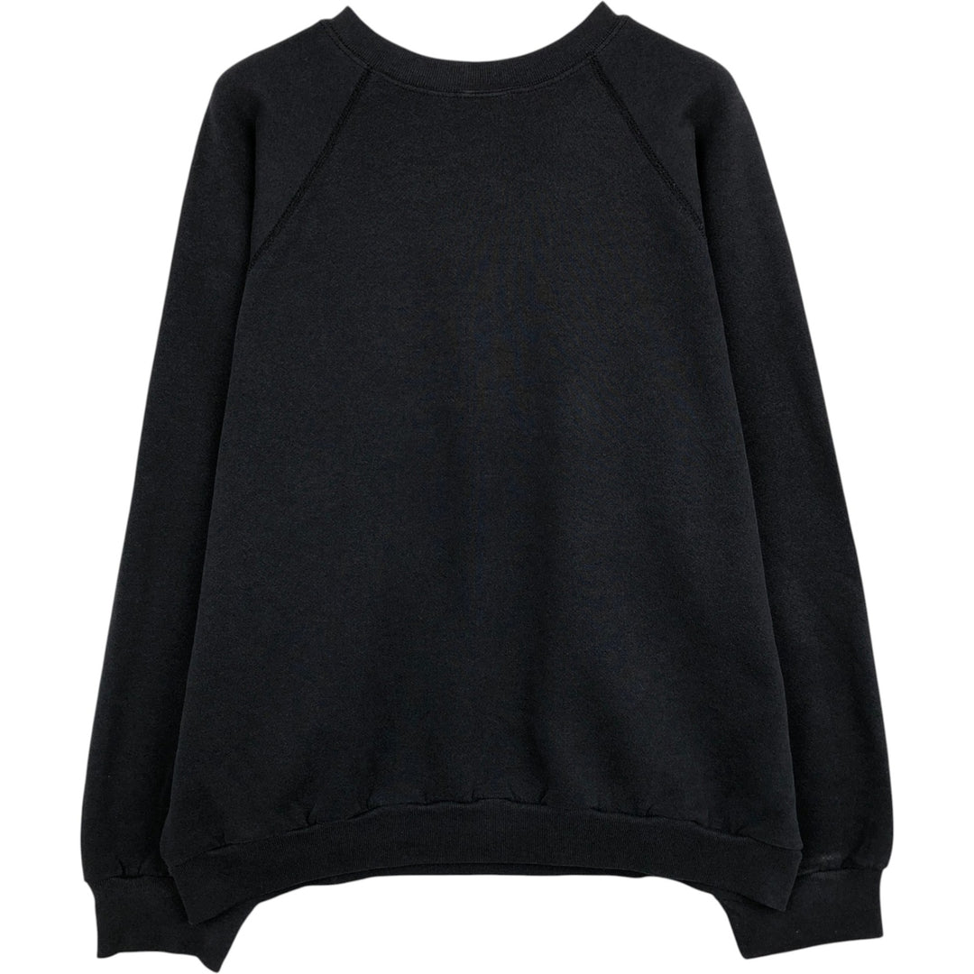 90'S TULTEX Plain Blank Sweatshirt, Made in USA, Men's XXL equivalent, Vintage cotton black type Vintage Second Hand