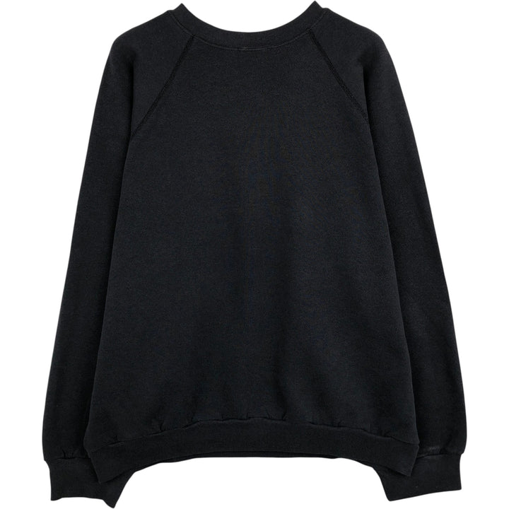 90'S TULTEX Plain Blank Sweatshirt, Made in USA, Men's XXL equivalent, Vintage cotton black type Vintage Second Hand