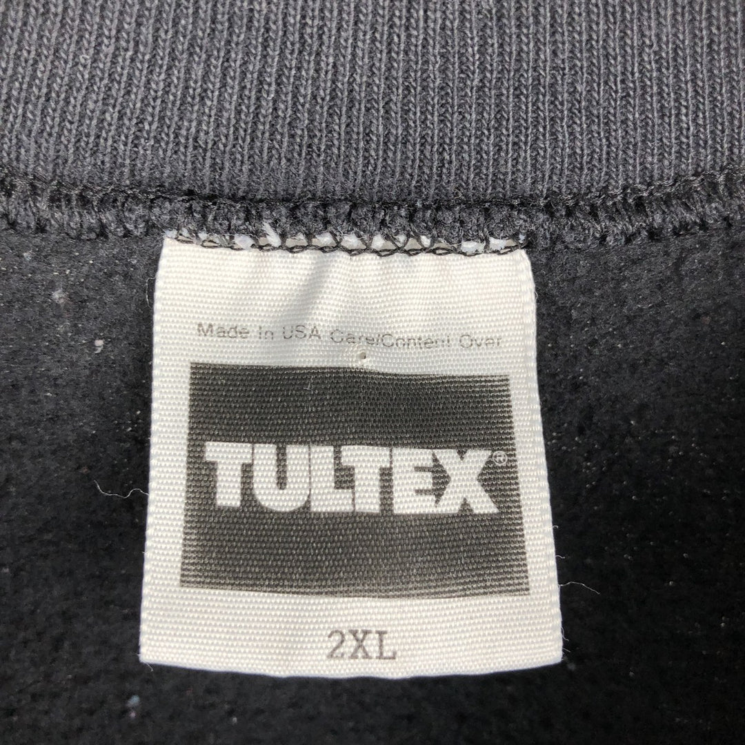 90'S TULTEX Plain Blank Sweatshirt, Made in USA, Men's XXL equivalent, Vintage cotton black type Vintage Second Hand