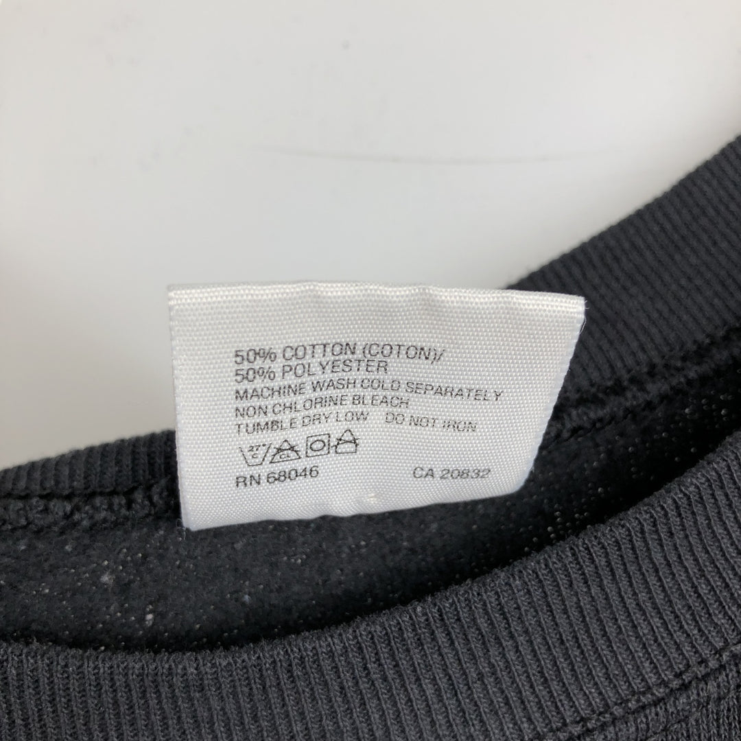 90'S TULTEX Plain Blank Sweatshirt, Made in USA, Men's XXL equivalent, Vintage cotton black type Vintage Second Hand