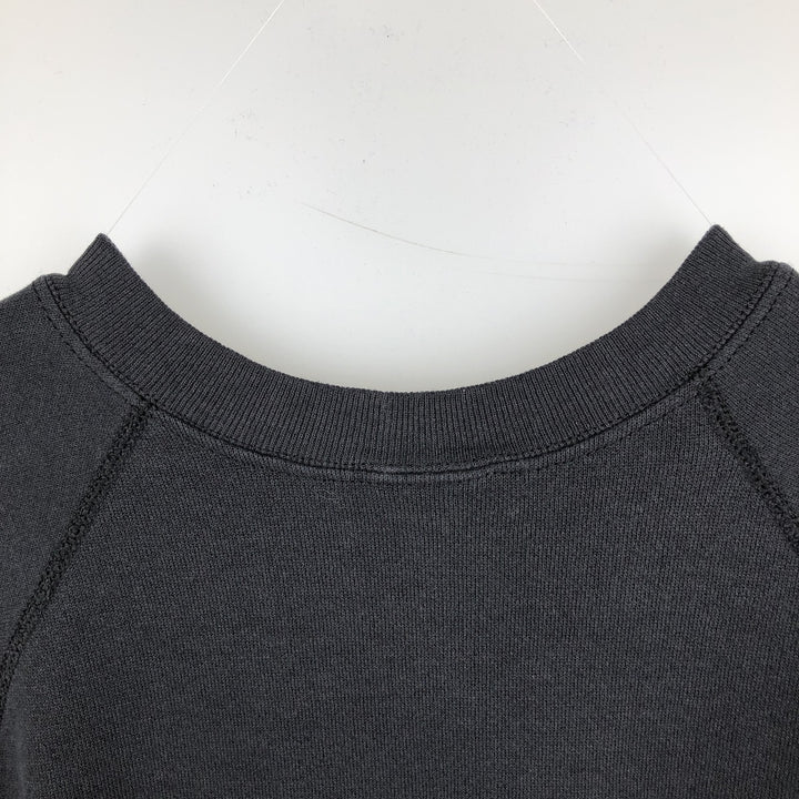 90'S TULTEX Plain Blank Sweatshirt, Made in USA, Men's XXL equivalent, Vintage cotton black type Vintage Second Hand