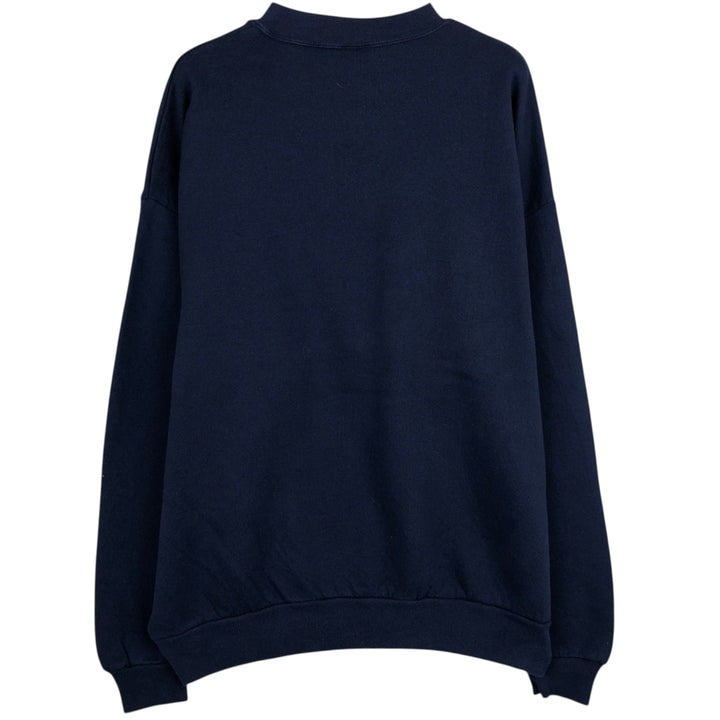 90'S Jerzees Plain Blank Sweatshirt Trainer Made in USA Men's XL Vintage cotton navy blue type Vintage Second Hand