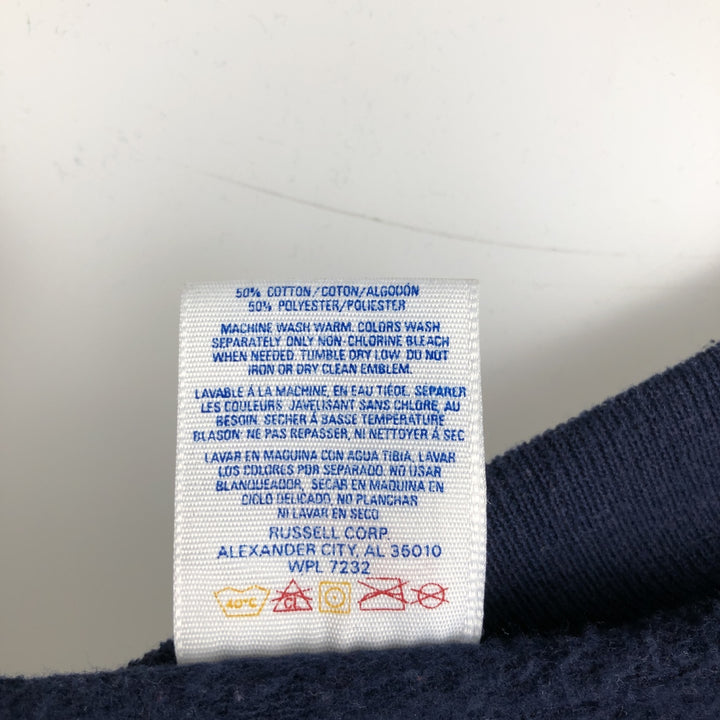 90'S Jerzees Plain Blank Sweatshirt Trainer Made in USA Men's XL Vintage cotton navy blue type Vintage Second Hand