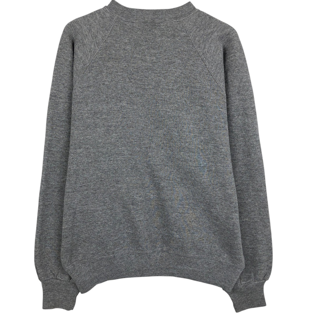 Vintage Jerzees plain blank sweatshirt, made in the USA, men's size L polyester gray type Vintage Second Hand