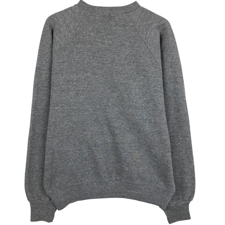 Vintage Jerzees plain blank sweatshirt, made in the USA, men's size L polyester gray type Vintage Second Hand