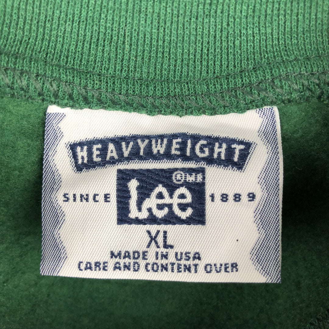 90'S Lee Henley Neck Plain Blank Sweatshirt, Made in USA, Men's XL equivalent, Vintage cotton green type Vintage Second Hand