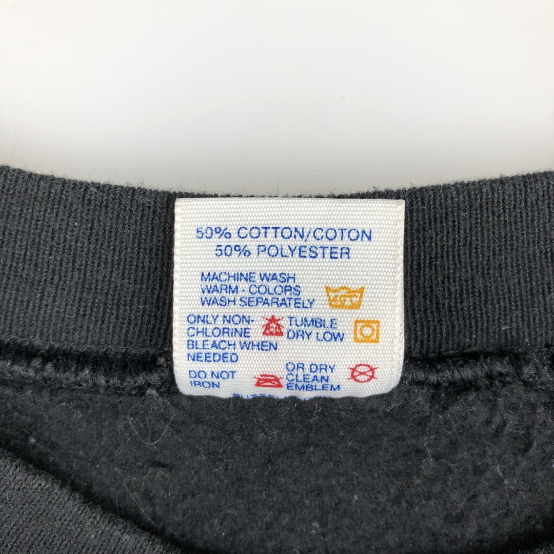 80s-90'S Jerzees Plain Blank Sweatshirt Trainer Made in USA Men's XL Vintage cotton black type Vintage Second Hand