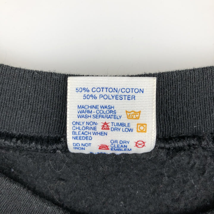 80s-90'S Jerzees Plain Blank Sweatshirt Trainer Made in USA Men's XL Vintage cotton black type Vintage Second Hand