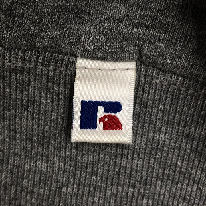 Russell Blank Sweatshirt (Men's Size L equivalent) with Front V-gusset polyester gray type Vintage Second Hand