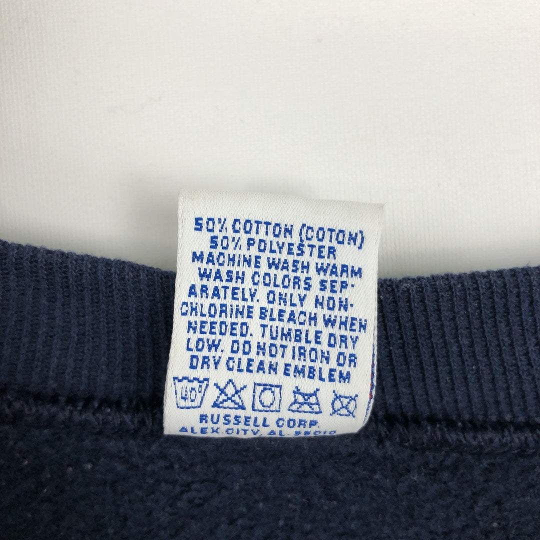 Vintage 90'S Russell ATHLETIC blank sweatshirt, made in the USA, men's size XL. cotton navy blue type Vintage Second Hand