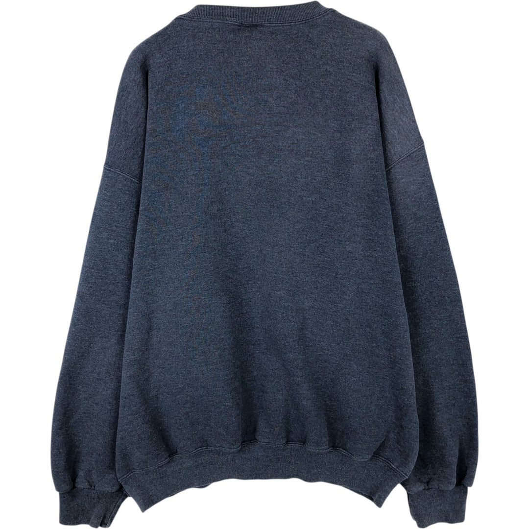 90'S Russell Athletic Plain Blank Sweatshirt, Men's Size XL (Equivalent), Vintage cotton navy blue type Vintage Second Hand