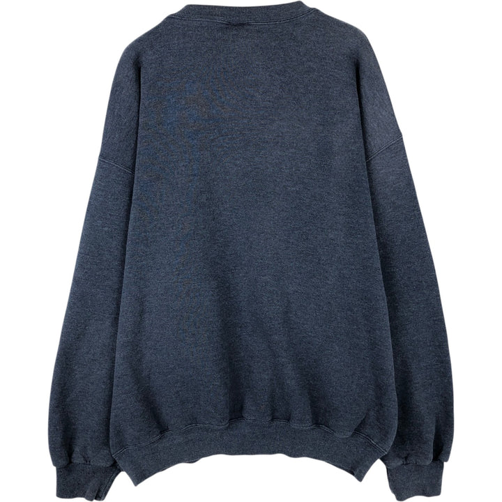 90'S Russell Athletic Plain Blank Sweatshirt, Men's Size XL (Equivalent), Vintage cotton navy blue type Vintage Second Hand