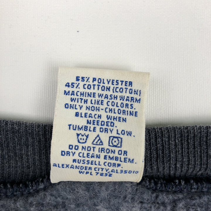 90'S Russell Athletic Plain Blank Sweatshirt, Men's Size XL (Equivalent), Vintage cotton navy blue type Vintage Second Hand