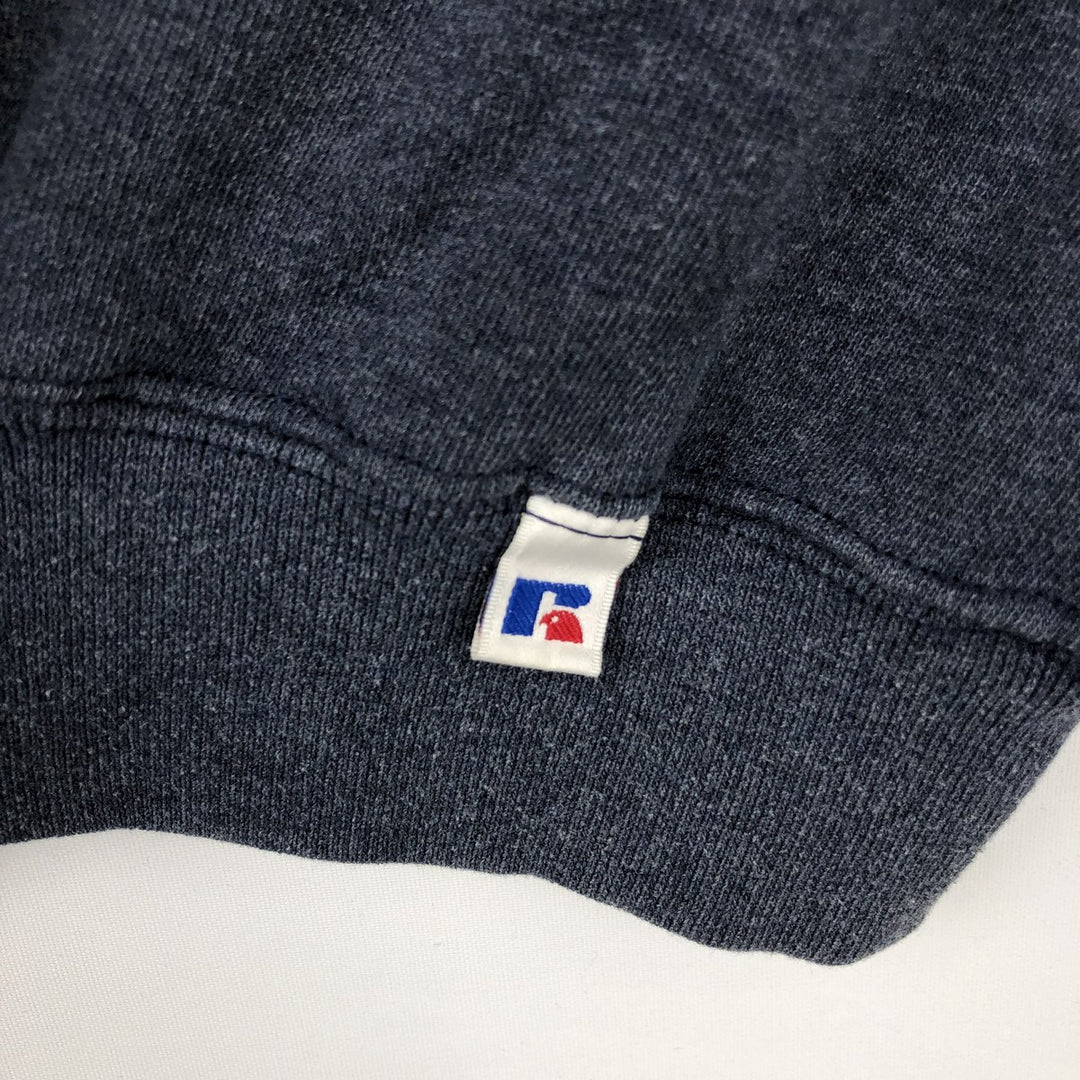 90'S Russell Athletic Plain Blank Sweatshirt, Men's Size XL (Equivalent), Vintage cotton navy blue type Vintage Second Hand