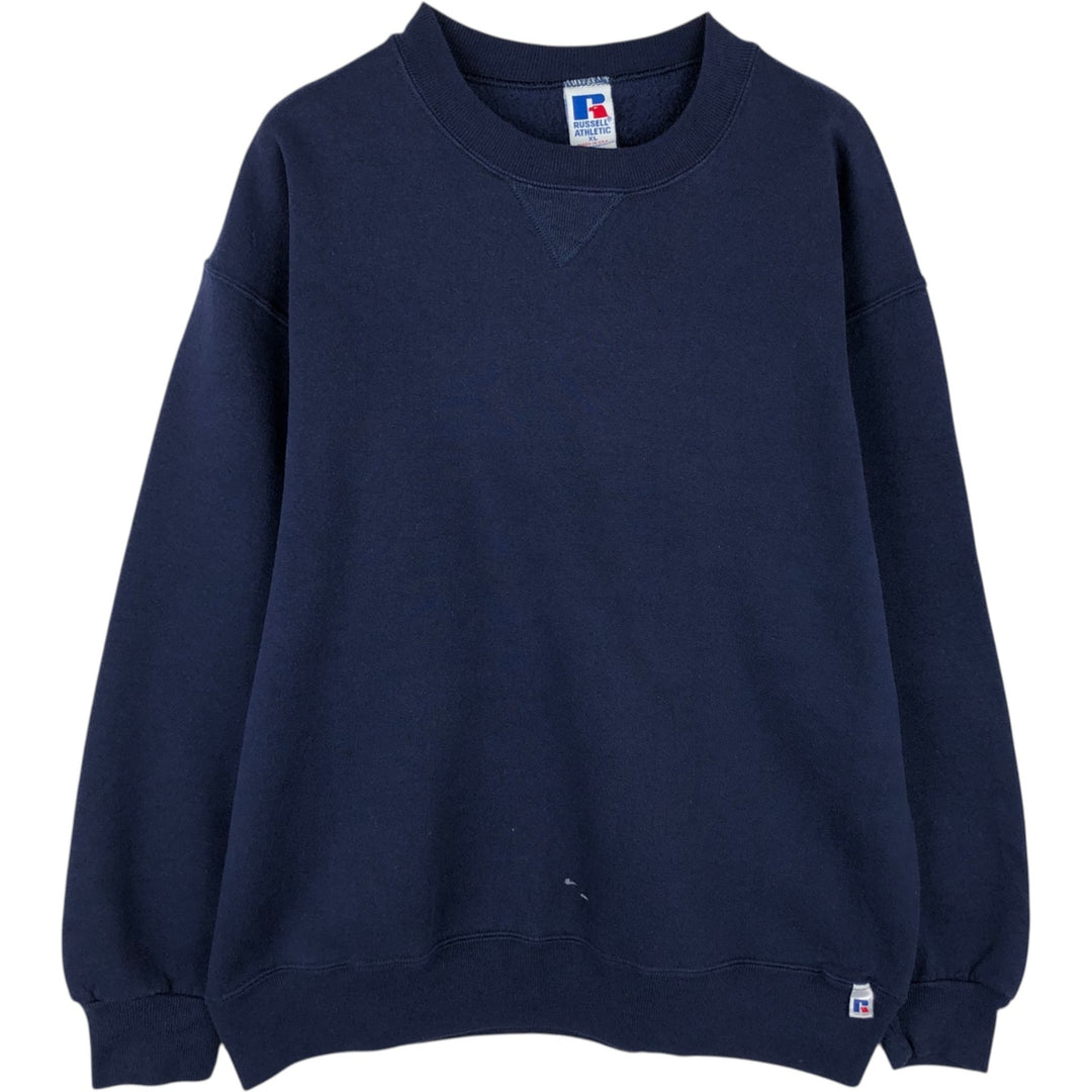 Vintage 90'S Russell ATHLETIC blank sweatshirt, made in the USA, men's size XL. cotton navy blue type Vintage Second Hand