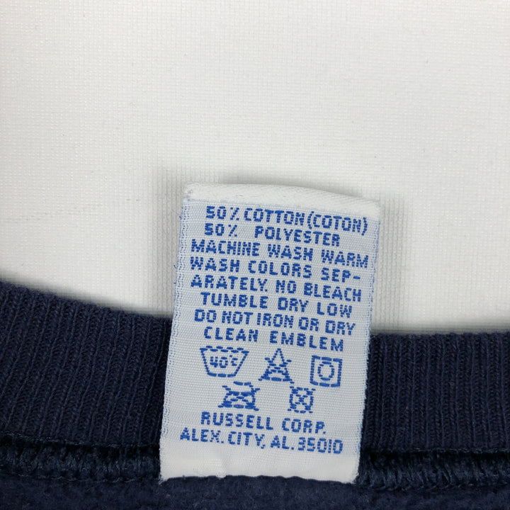 Vintage 90'S Russell ATHLETIC blank sweatshirt, made in the USA, men's size XL. cotton navy blue type Vintage Second Hand