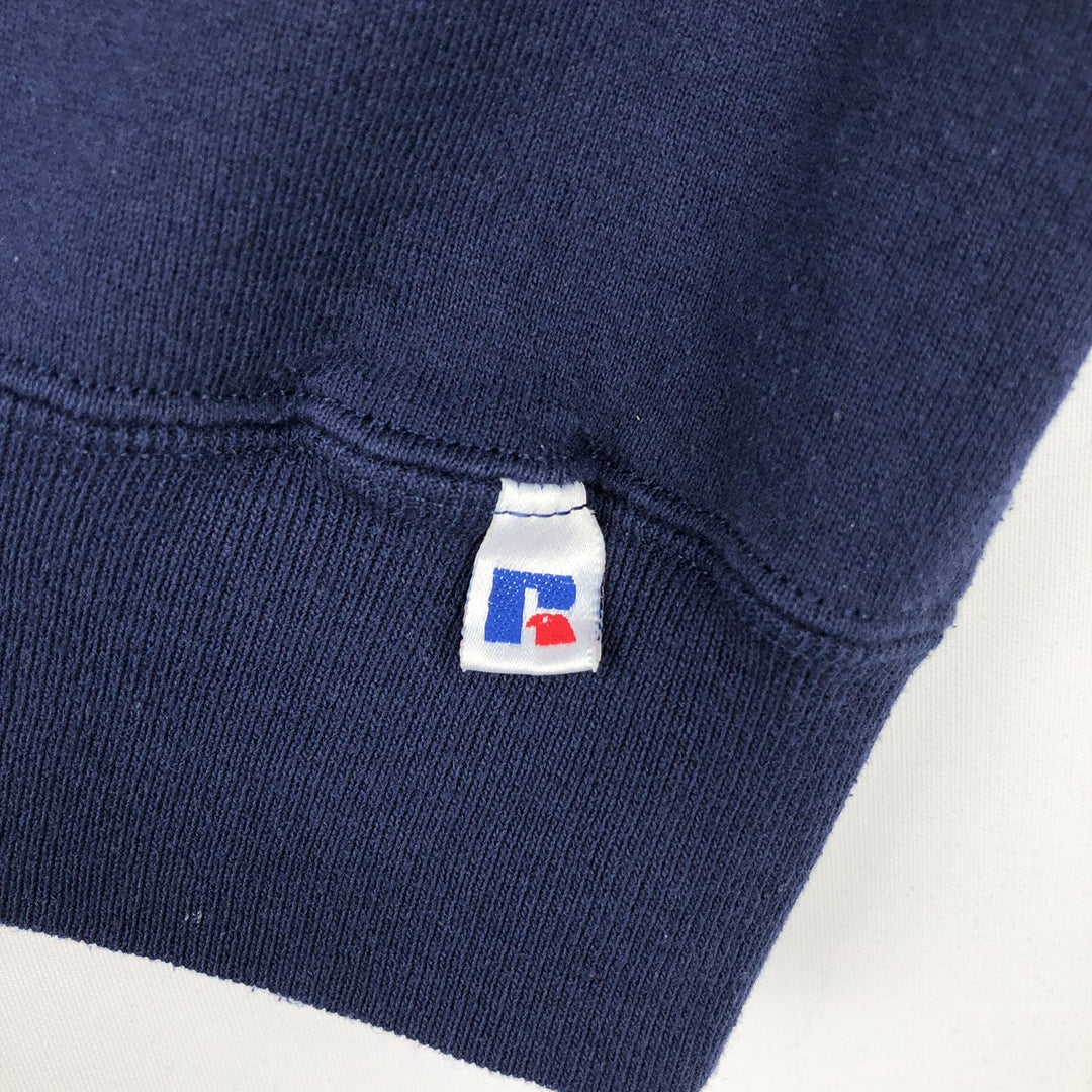 Vintage 90'S Russell ATHLETIC blank sweatshirt, made in the USA, men's size XL. cotton navy blue type Vintage Second Hand