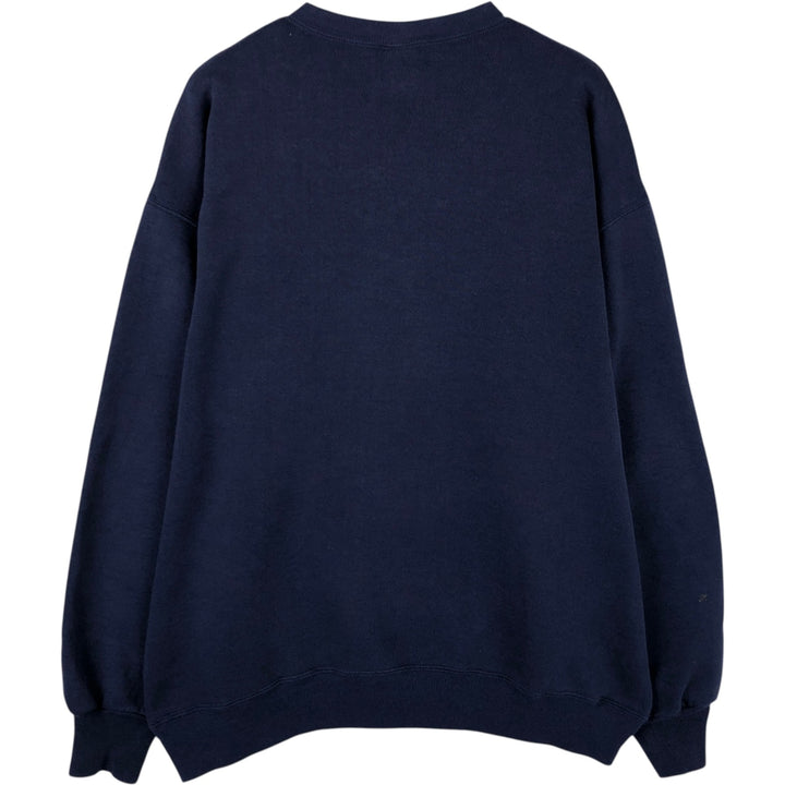 Vintage 90'S Russell ATHLETIC blank sweatshirt, made in the USA, men's size XXL. polyester navy blue type Vintage Second Hand