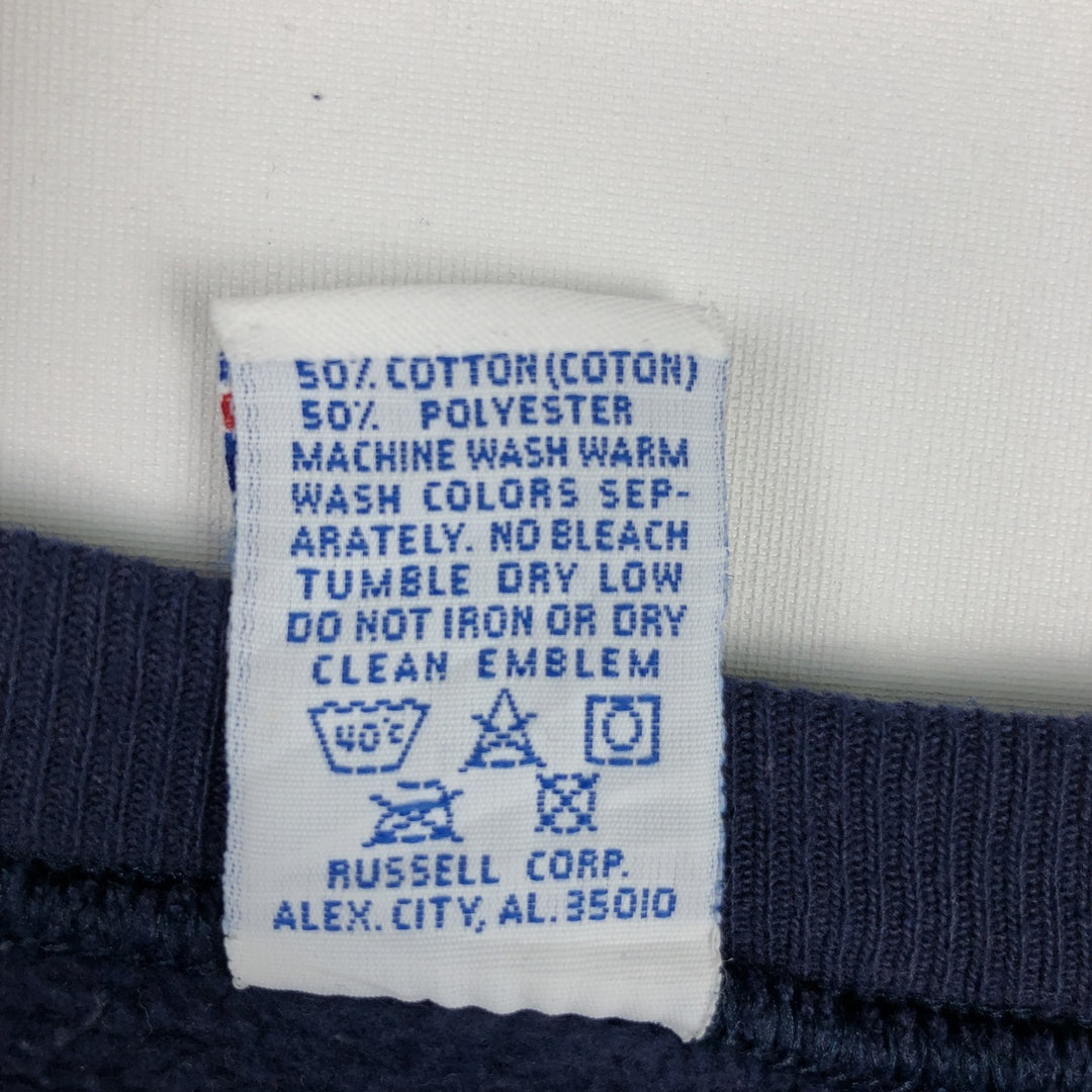 Vintage 90'S Russell ATHLETIC blank sweatshirt, made in the USA, men's size XXL. polyester navy blue type Vintage Second Hand
