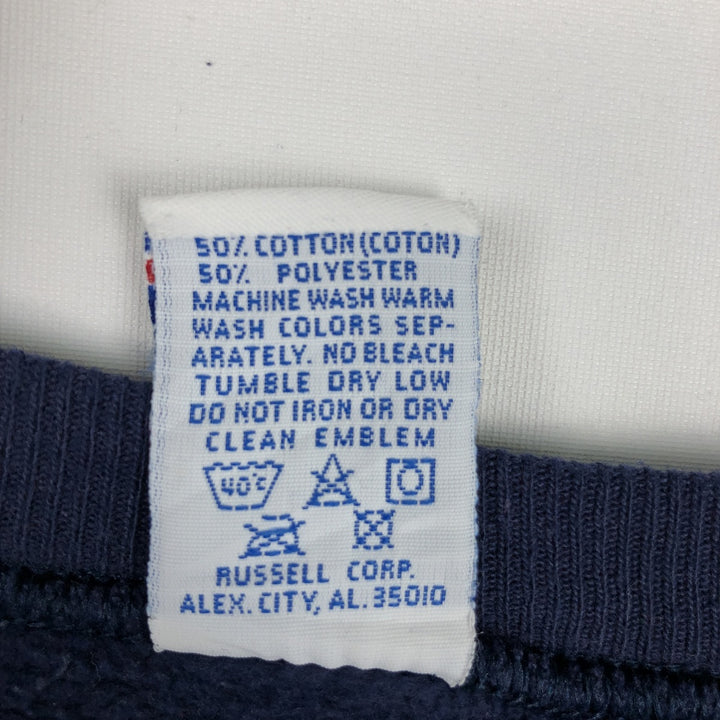 Vintage 90'S Russell ATHLETIC blank sweatshirt, made in the USA, men's size XXL. polyester navy blue type Vintage Second Hand
