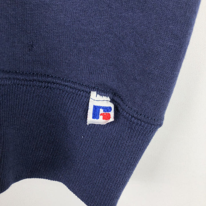 Vintage 90'S Russell ATHLETIC blank sweatshirt, made in the USA, men's size XXL. polyester navy blue type Vintage Second Hand