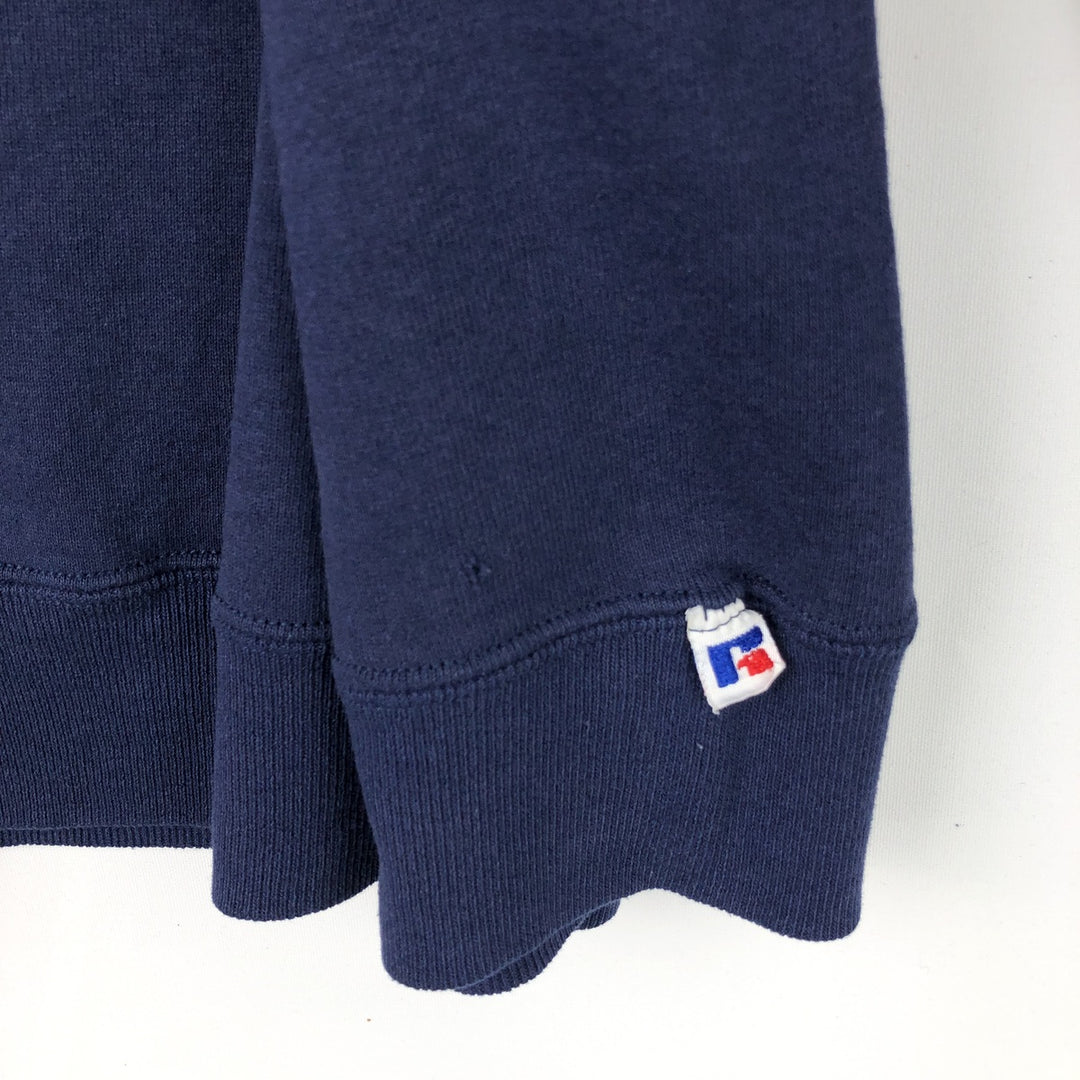 Vintage 90'S Russell ATHLETIC blank sweatshirt, made in the USA, men's size XXL. polyester navy blue type Vintage Second Hand