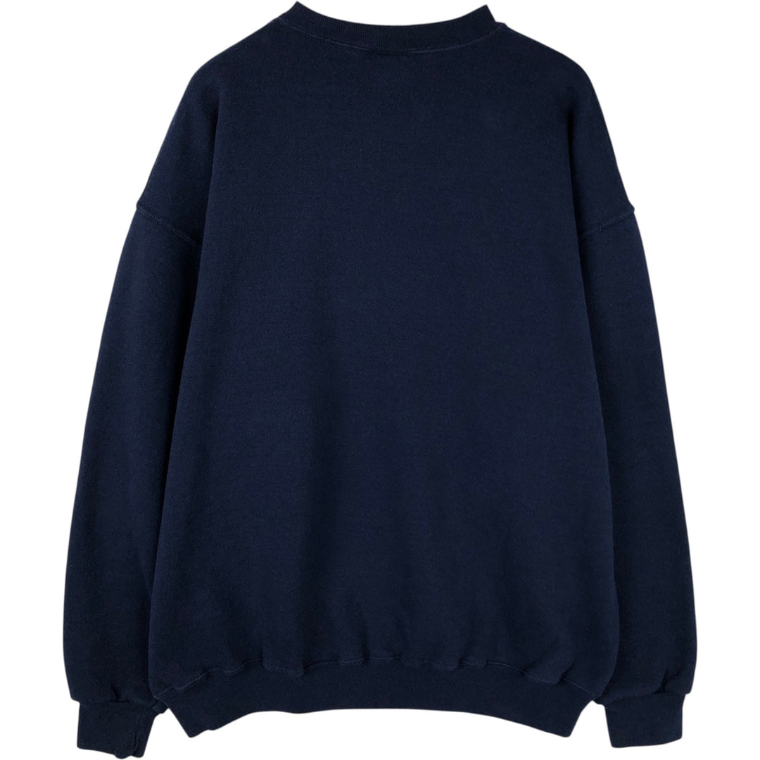 90'S Russell Athletic plain blank sweatshirt, men's size L equivalent, vintage. cotton navy blue type Vintage Second Hand