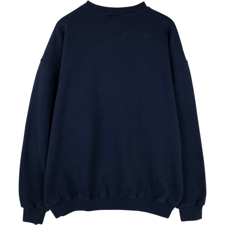 90'S Russell Athletic plain blank sweatshirt, men's size L equivalent, vintage. cotton navy blue type Vintage Second Hand