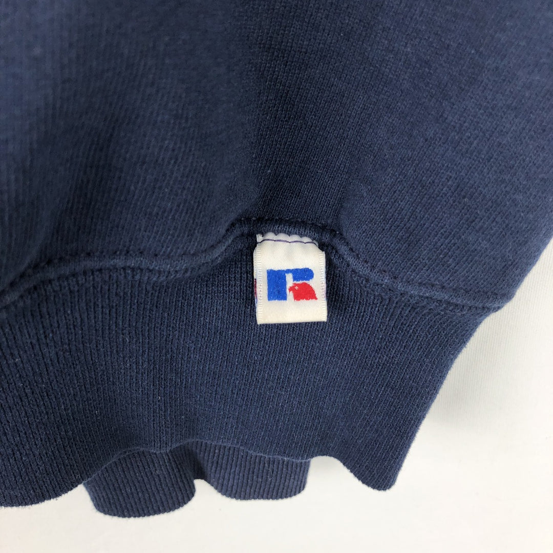 Vintage 90'S Russell ATHLETIC blank sweatshirt, made in the USA, men's size XL. cotton navy blue type Vintage Second Hand
