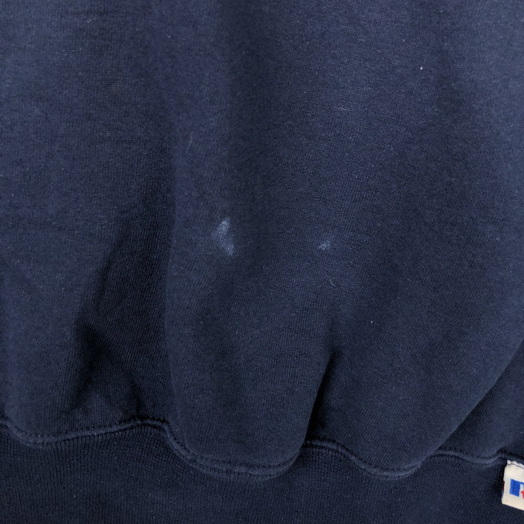 Vintage 90'S Russell ATHLETIC blank sweatshirt, made in the USA, men's size XL. cotton navy blue type Vintage Second Hand