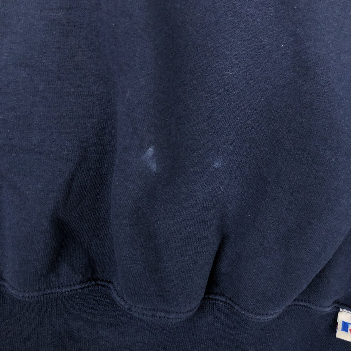 Vintage 90'S Russell ATHLETIC blank sweatshirt, made in the USA, men's size XL. cotton navy blue type Vintage Second Hand