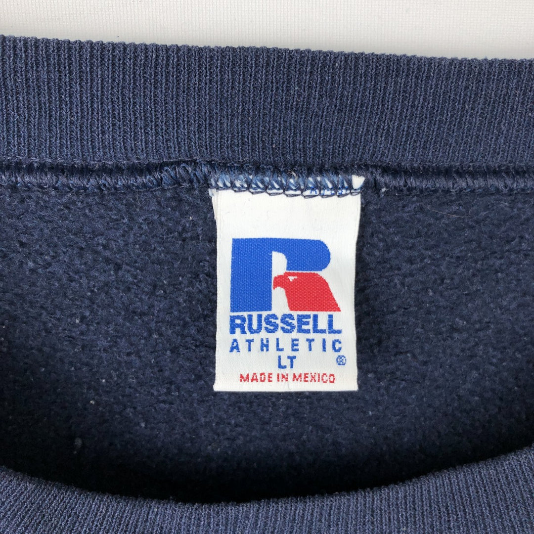 90'S Russell Athletic plain blank sweatshirt, men's size L equivalent, vintage. cotton navy blue type Vintage Second Hand