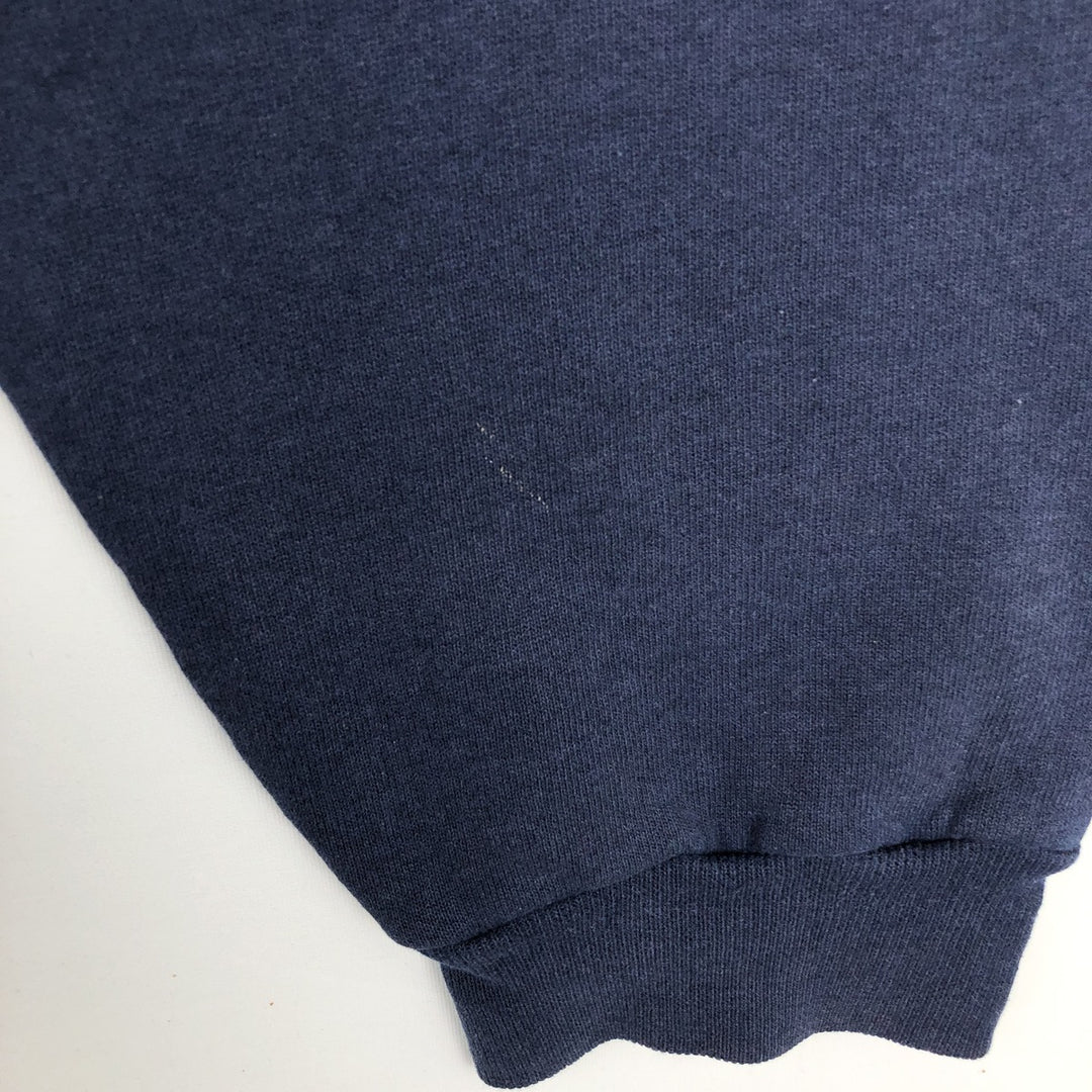 90'S Russell Athletic plain blank sweatshirt, men's size L equivalent, vintage. cotton navy blue type Vintage Second Hand
