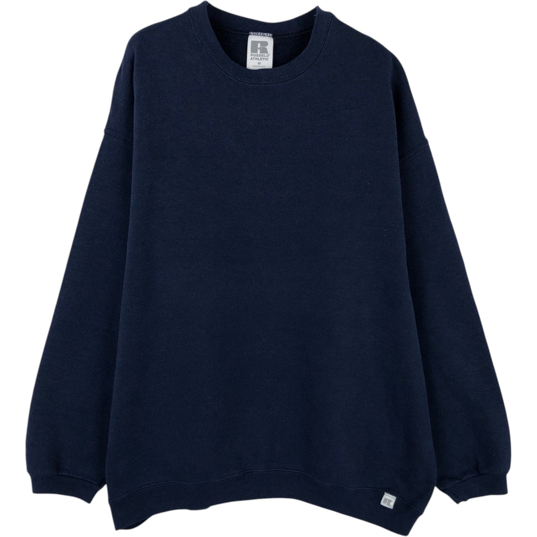 Vintage 90'S Russell ATHLETIC blank sweatshirt, made in the USA, size M, men's. cotton navy blue type Vintage Second Hand