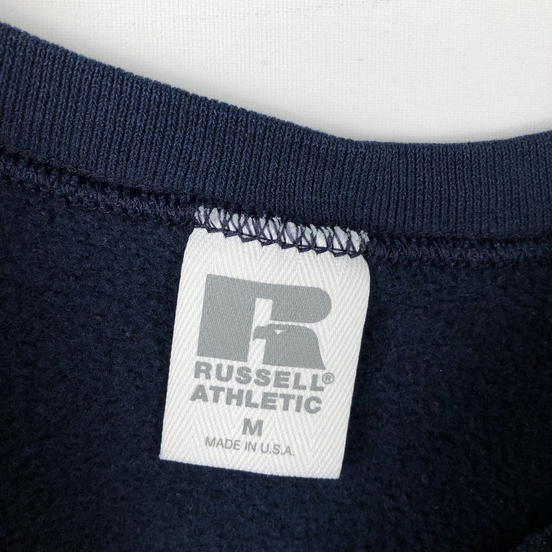 Vintage 90'S Russell ATHLETIC blank sweatshirt, made in the USA, size M, men's. cotton navy blue type Vintage Second Hand