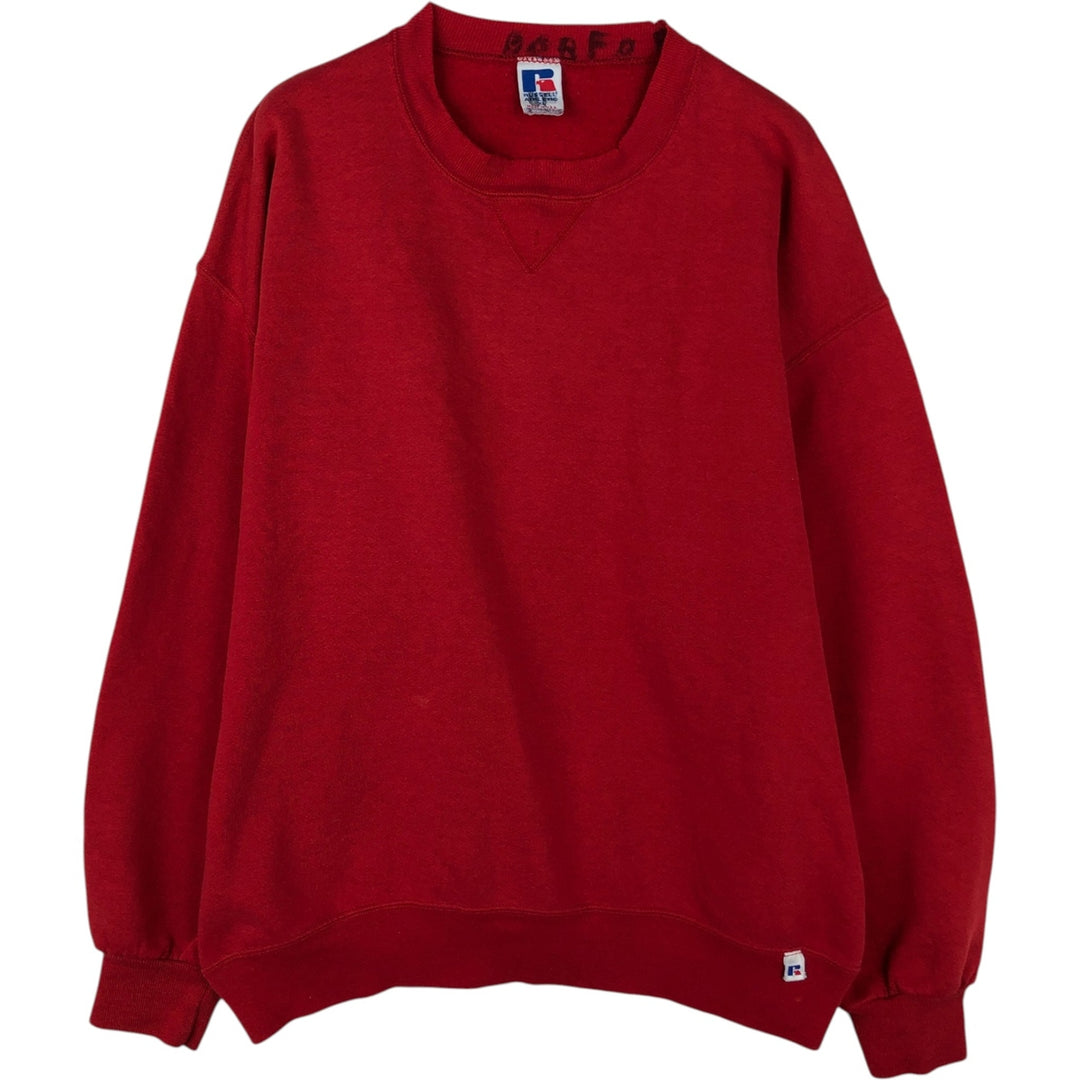 Vintage 90'S Russell ATHLETIC blank sweatshirt, made in the USA, men's size XL. cotton red type Vintage Second Hand