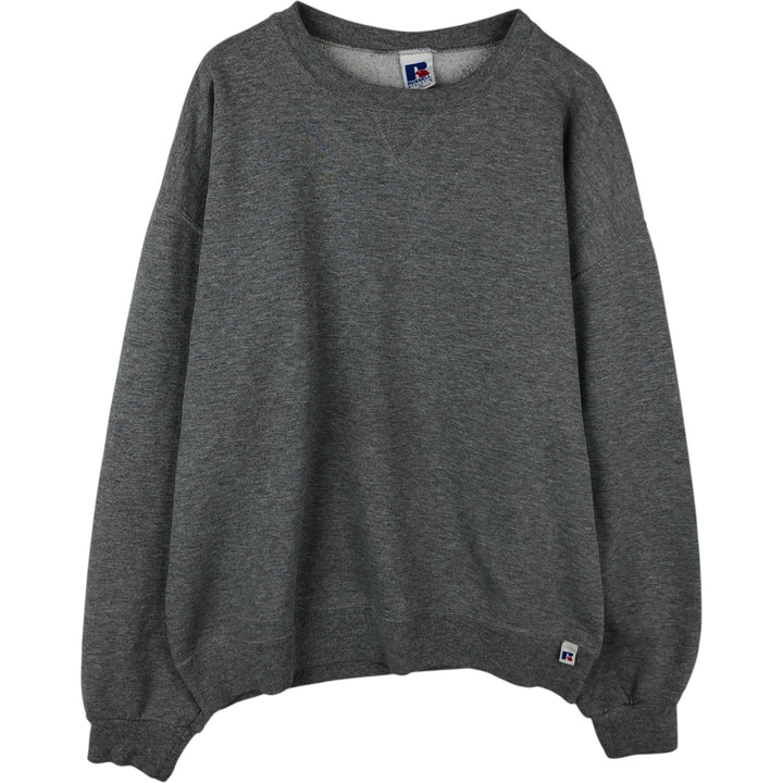 90'S Russell Athletic Plain Blank Sweatshirt, Men's Size XL (Equivalent), Vintage cotton gray type Vintage Second Hand