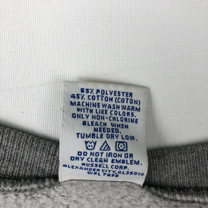 90'S Russell Athletic Plain Blank Sweatshirt, Men's Size XL (Equivalent), Vintage cotton gray type Vintage Second Hand