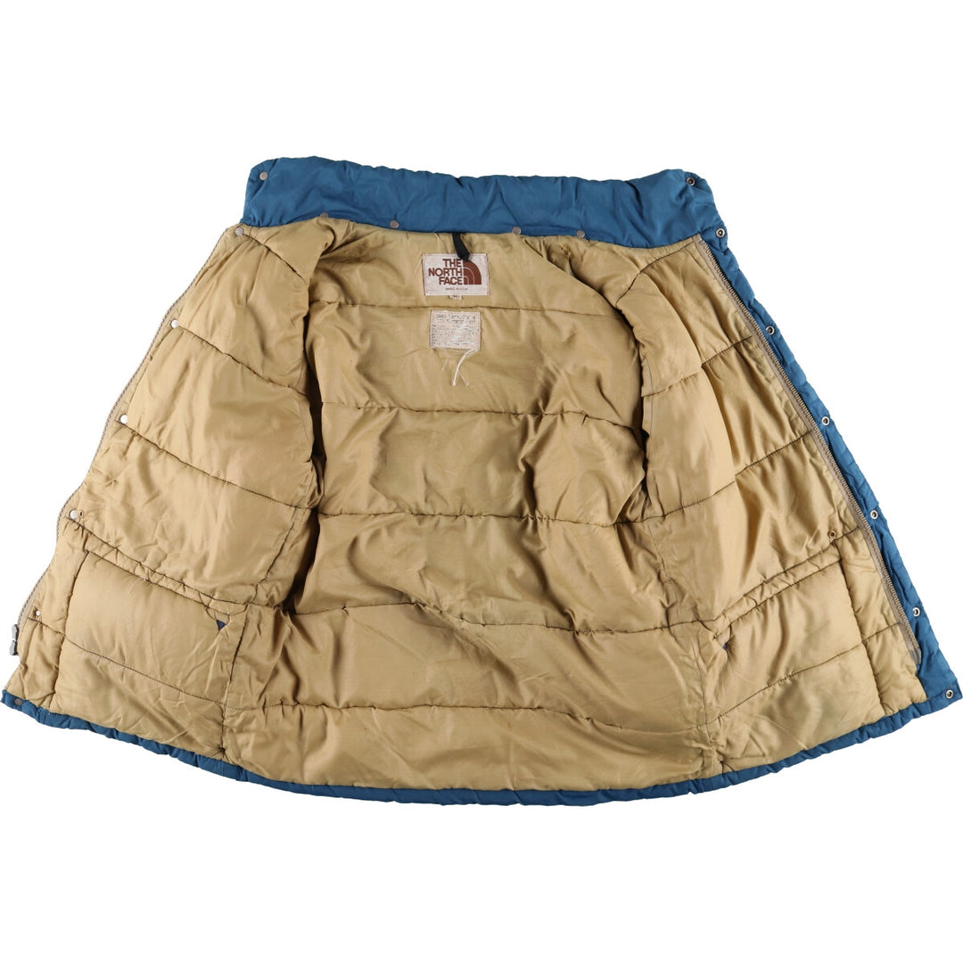 Vintage 1980'S The North Face puffer jacket with brown tag, made in the USA, men's size XL Polyester (insulation) blue type Vintage Second Hand