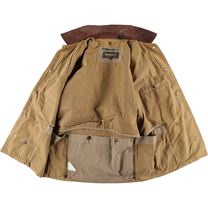Vintage 90'S Timberland WEATHERGEAR hunting jacket, men's size M cotton Khaki type brown Vintage Second Hand
