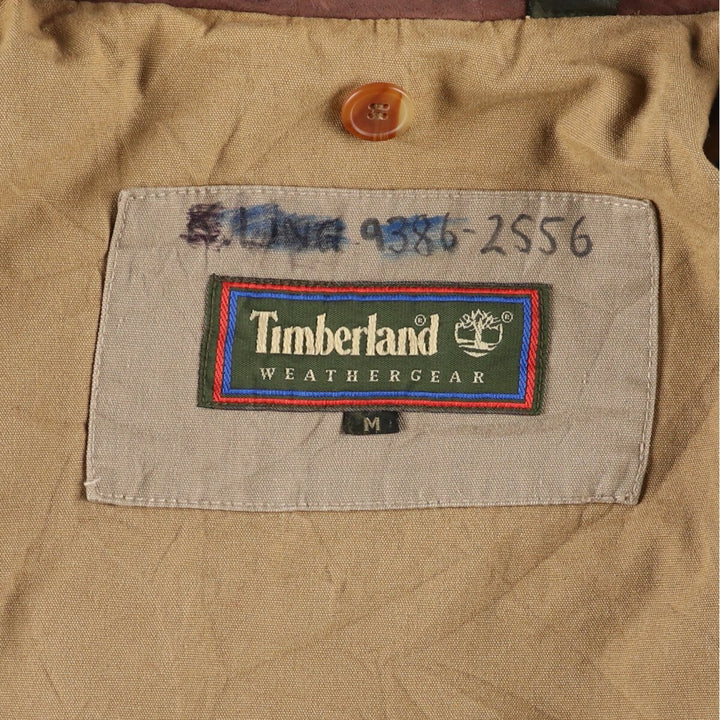 Vintage 90'S Timberland WEATHERGEAR hunting jacket, men's size M cotton Khaki type brown Vintage Second Hand
