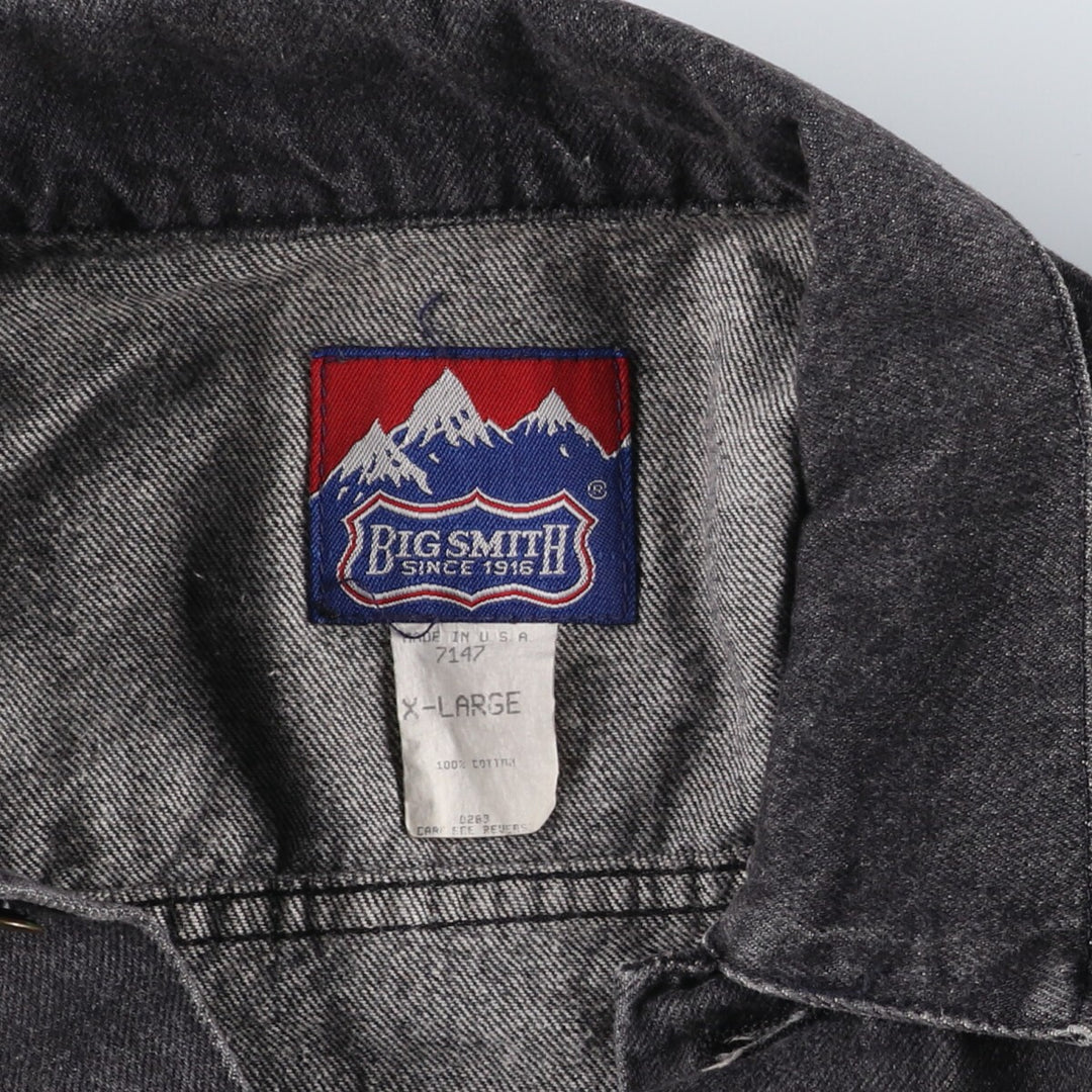 Big Smith Black Denim Jacket, G-Jean, Made in USA, Men's XL Size /eaa513581