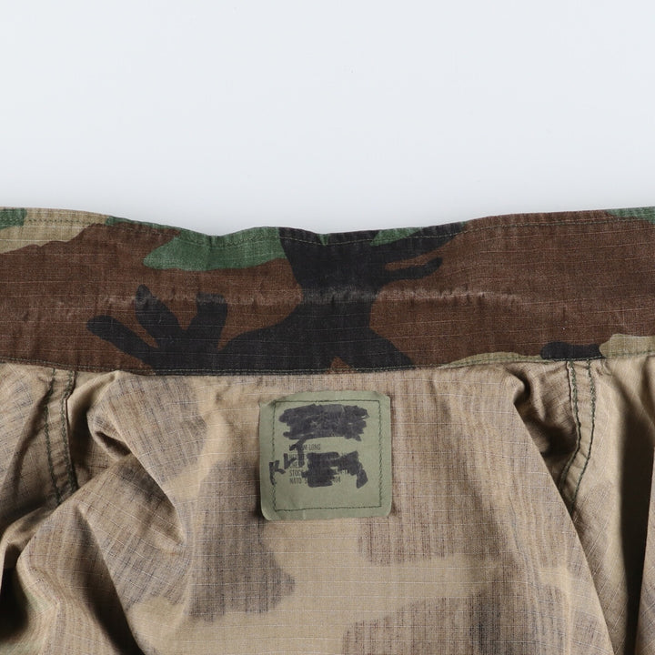 90'S US Military Genuine Camouflage Pattern Woodland Camo BDU Military Jacket Made in USA MEDIUM-LONG Men's M equivalent Vintage /eaa513602
