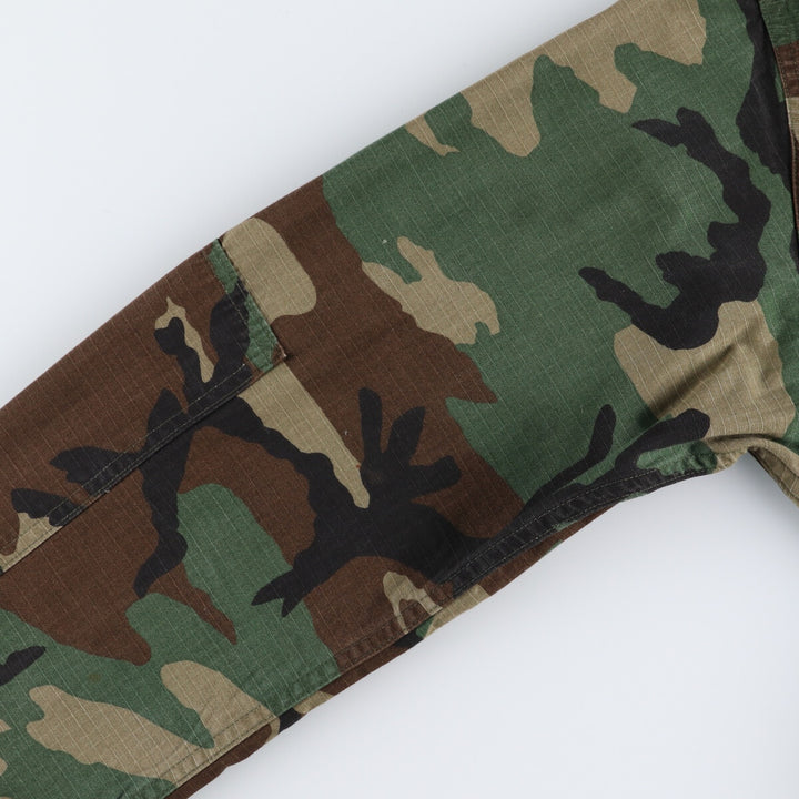 90'S US Military Genuine Camouflage Pattern Woodland Camo BDU Military Jacket Made in USA MEDIUM-LONG Men's M equivalent Vintage /eaa513602