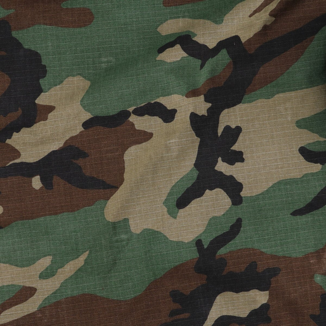 90'S US Military Genuine Camouflage Pattern Woodland Camo BDU Military Jacket Made in USA MEDIUM-LONG Men's M equivalent Vintage /eaa513602