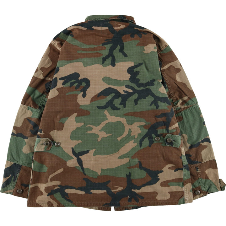 80'S US Military Genuine Camouflage Pattern Woodland Camo BDU Military Jacket Made in USA MEDIUM-REGULAR Men's M equivalent Vintage /eaa513604