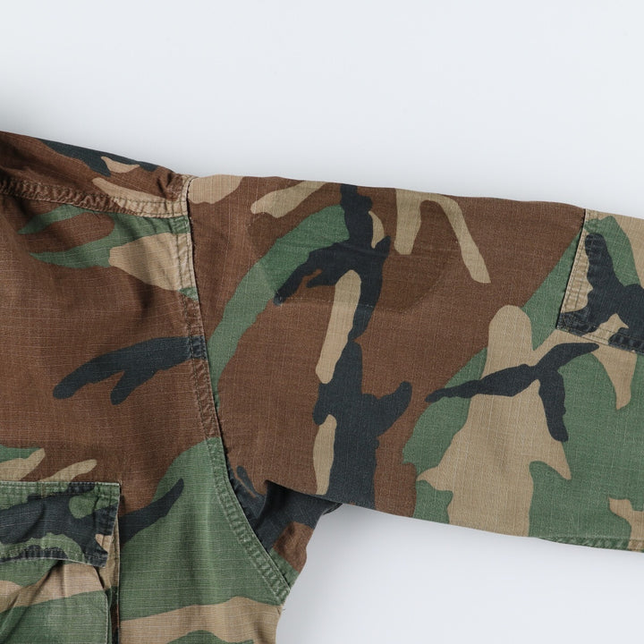 80'S US Military Genuine Camouflage Pattern Woodland Camo BDU Military Jacket Made in USA MEDIUM-REGULAR Men's M equivalent Vintage /eaa513604