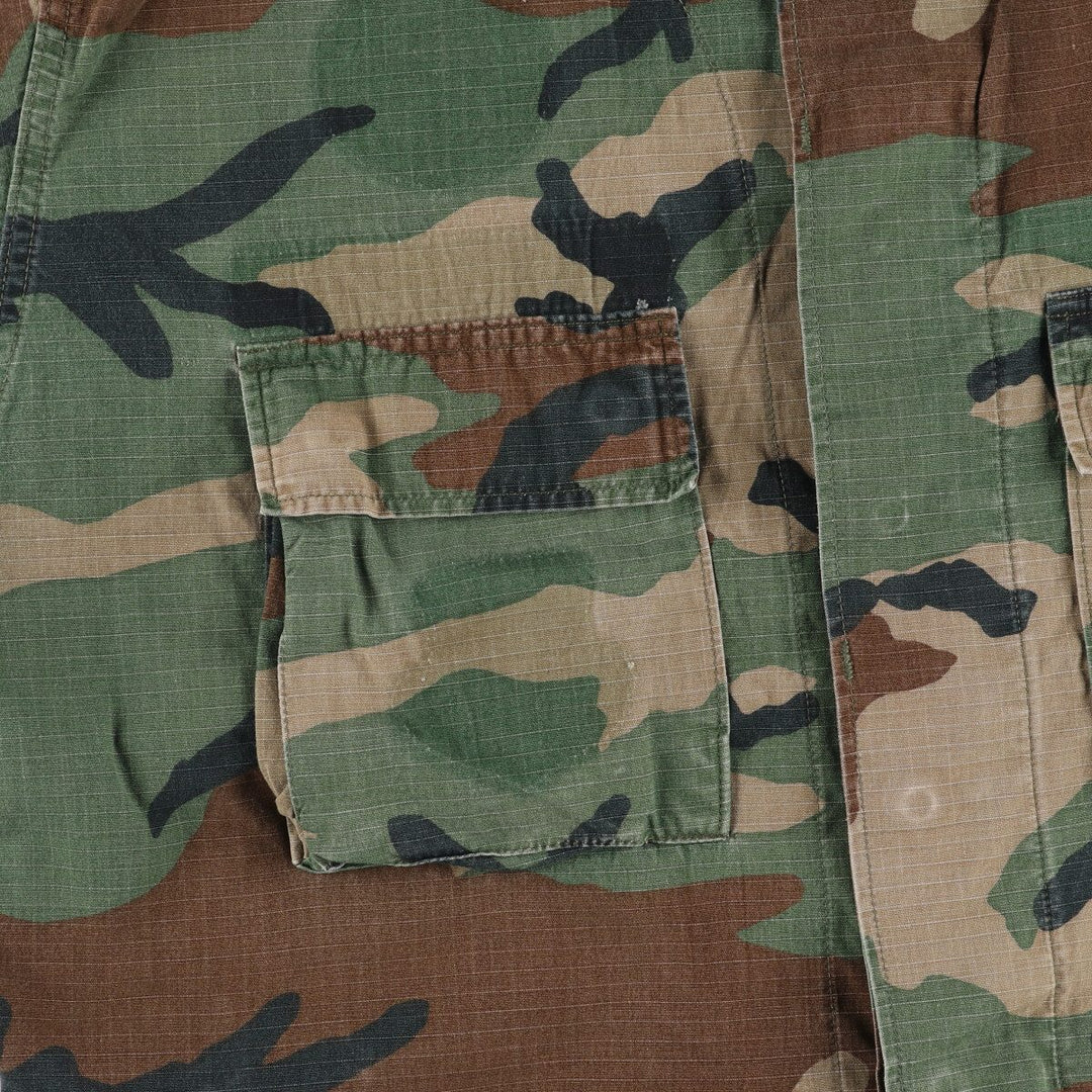 80'S US Military Genuine Camouflage Pattern Woodland Camo BDU Military Jacket Made in USA MEDIUM-REGULAR Men's M equivalent Vintage /eaa513604